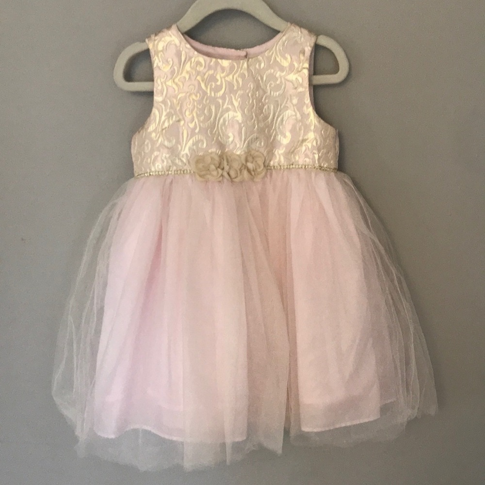 Gold and pink formal dress